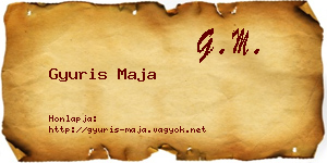 Gyuris Maja névjegykártya